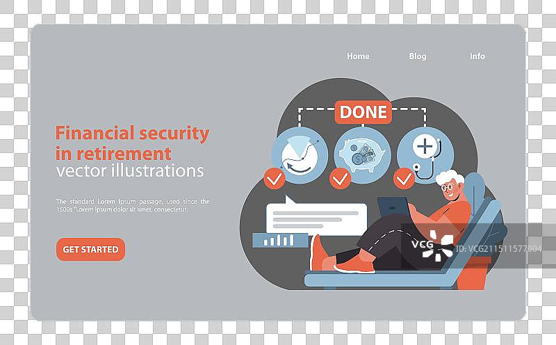 退休金计算器概念图片素材