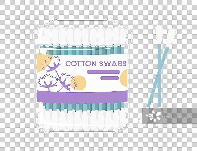 透明棉签收纳盒图片素材