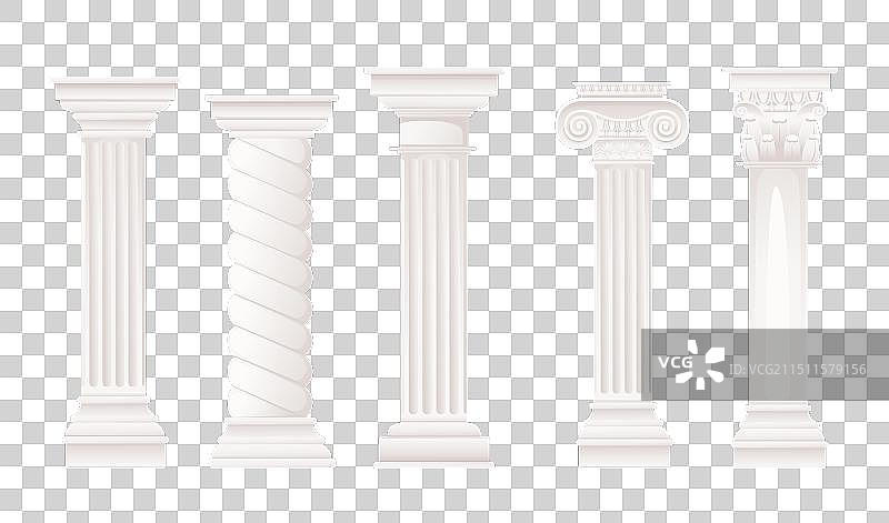 白色古典风格柱子图片素材