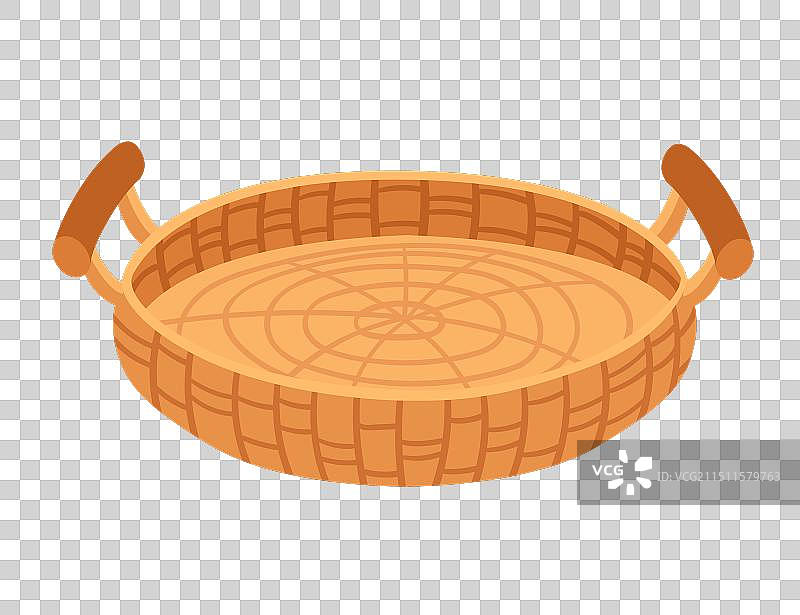 带把手的木制空餐盘图片素材