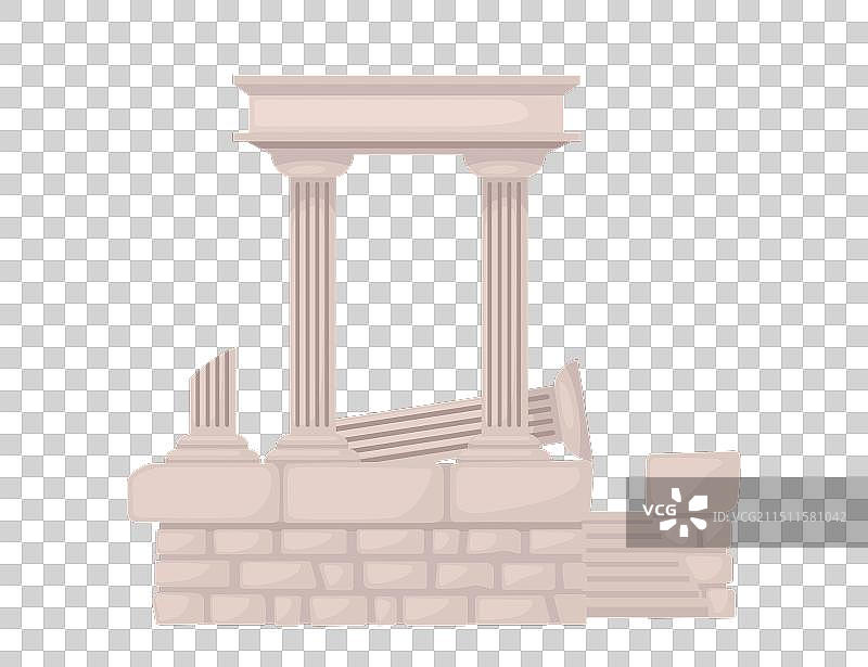 装饰用的石柱古 ruins图片素材