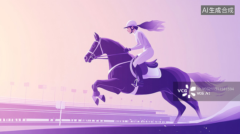 【AI数字艺术】动感马术比赛图片素材