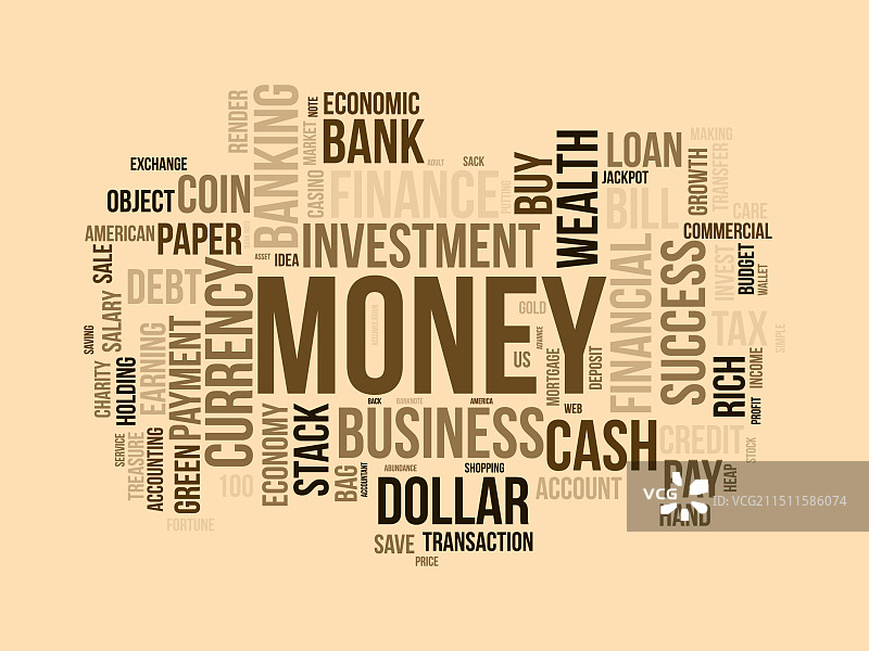 金钱主题词云模板图片素材