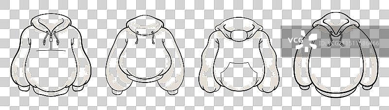 连帽衫模板卫衣设计服装图片素材