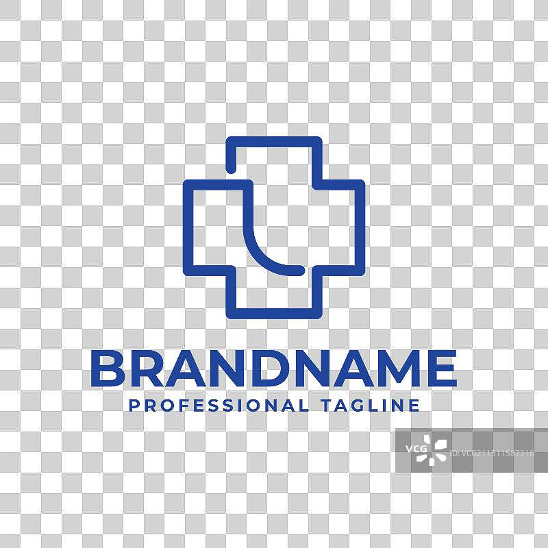 字母L医疗十字小写logo图片素材