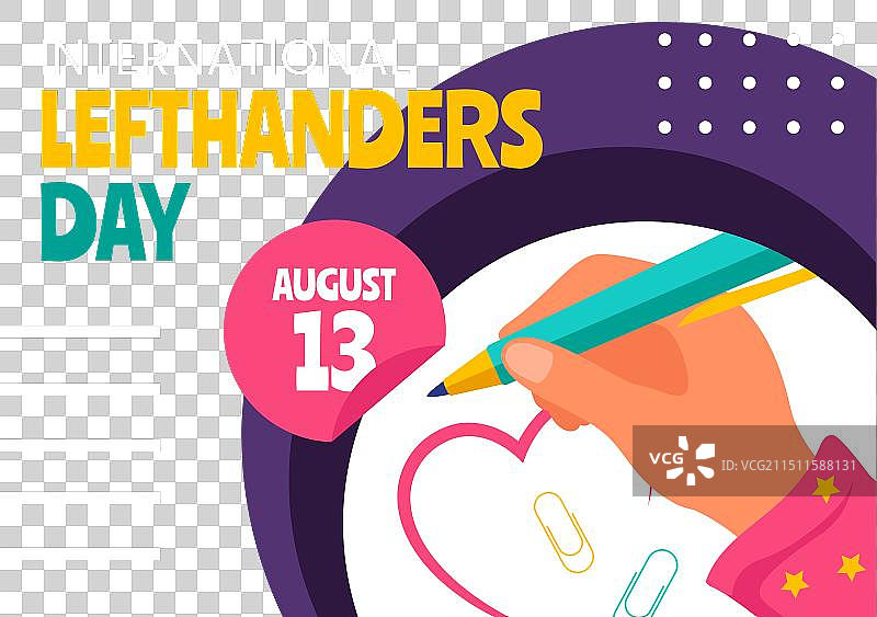 世界左撇子日社交媒体扁平背景图片素材