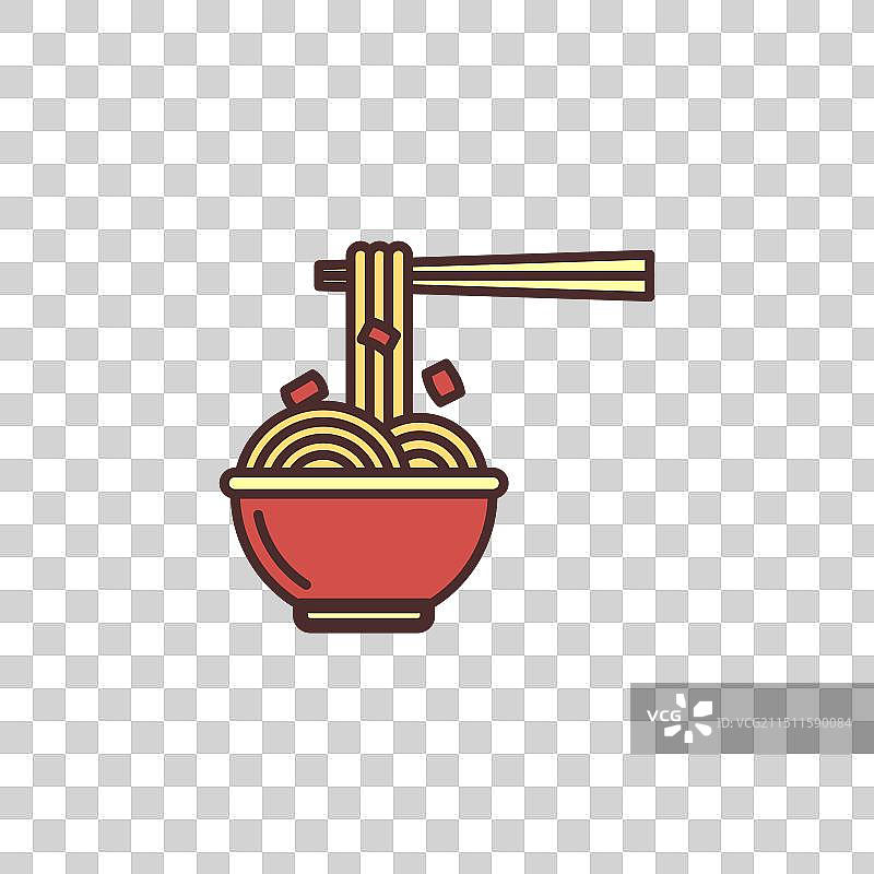 一碗面条的图标标志图片素材