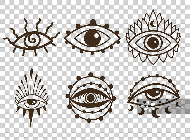 邪恶之眼普罗维登斯之眼波西米亚风图片素材