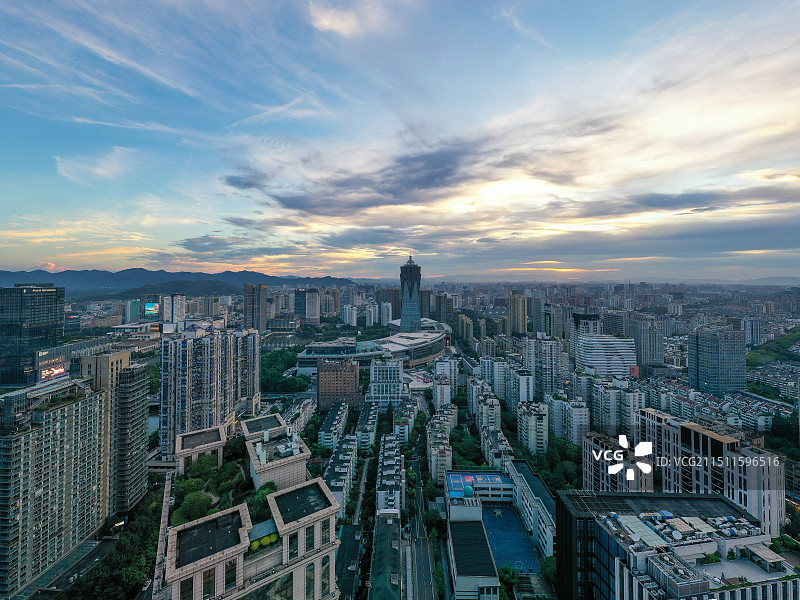 杭州环球金融中心向西全景图图片素材