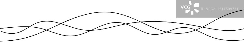 弯曲的细波浪线图片素材