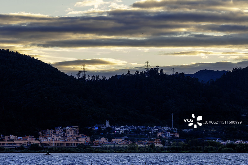 草海傍晚（滇池）图片素材