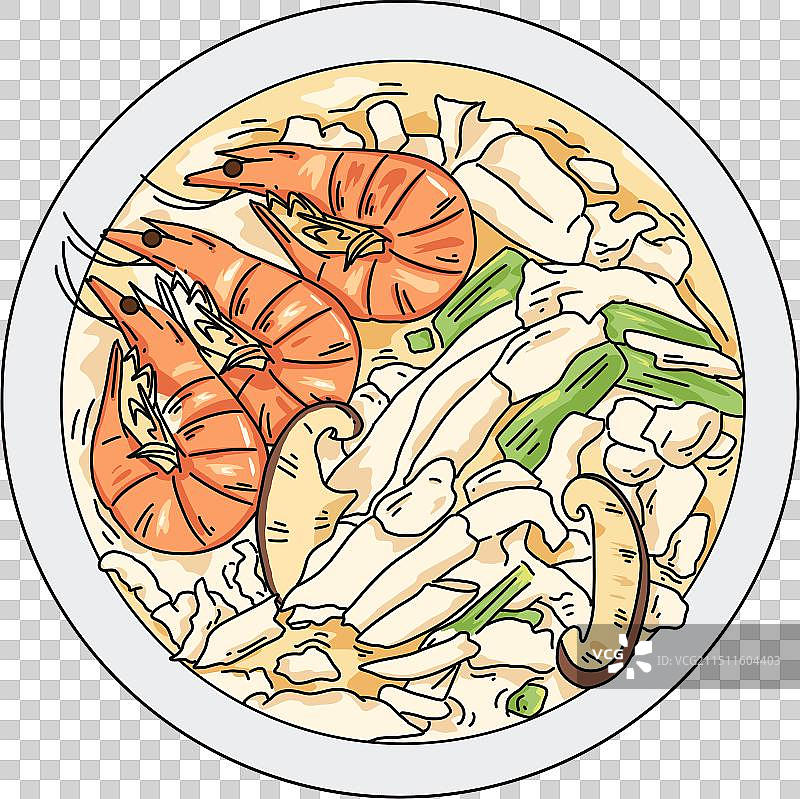 福州特色美食国风插画元素图片素材