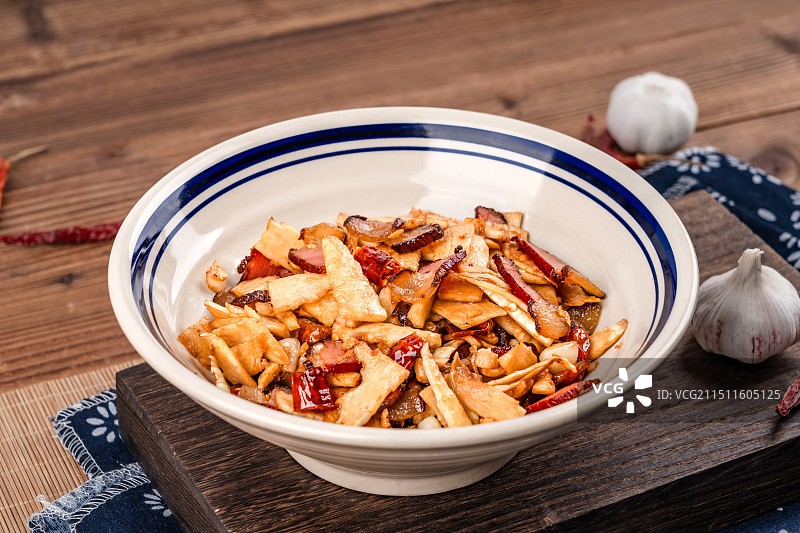 竹笋炒腊肉图片素材