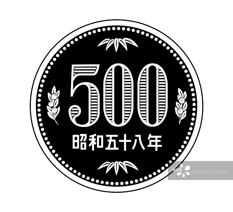日元硬币，500日元图片素材