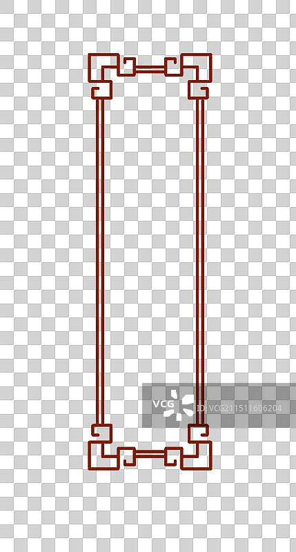 竖排文字框文本框古风插画设计元素图片素材