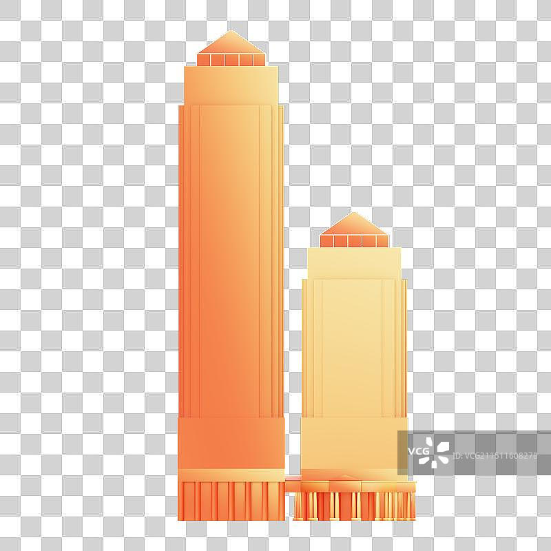 3D广州市长大厦建筑免抠元素图片素材