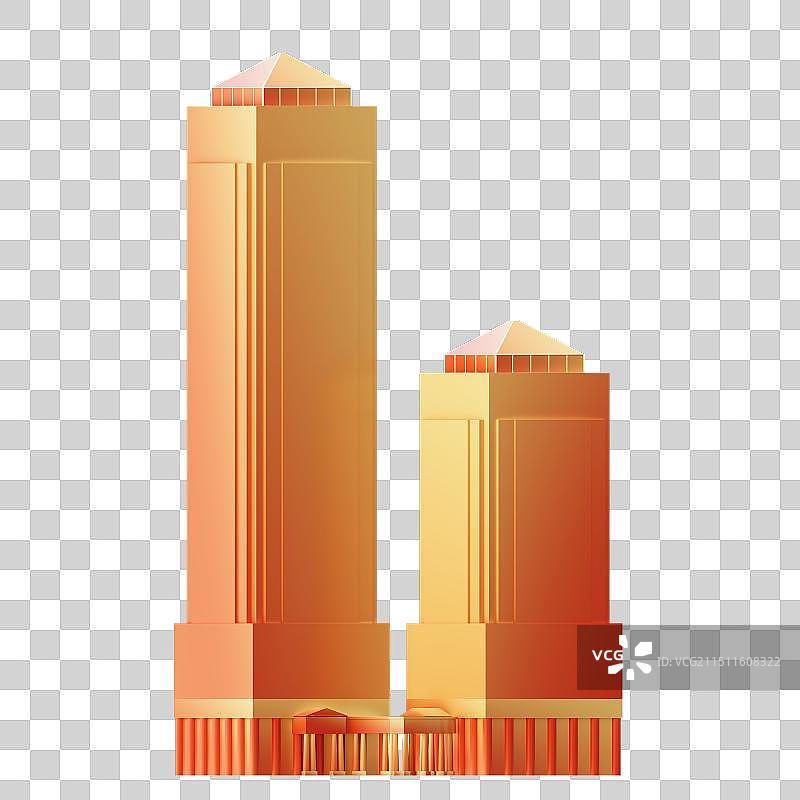 3D广州市长大厦建筑免抠元素图片素材