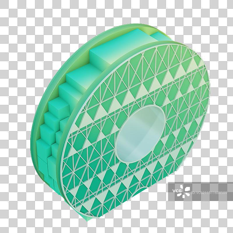 3D广州圆大厦建筑免抠元素图片素材