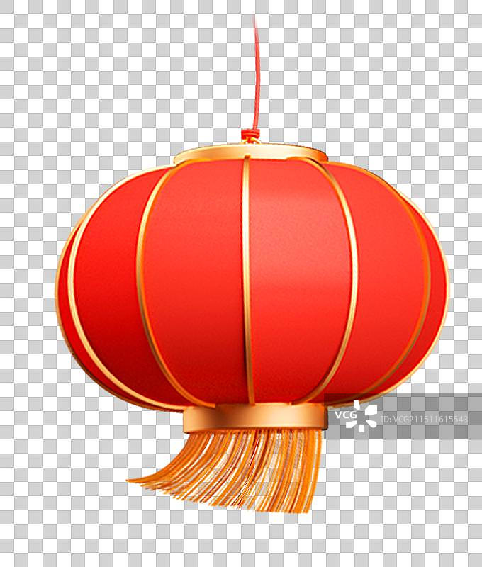 肌理插画 国潮风红色灯笼元素图片素材