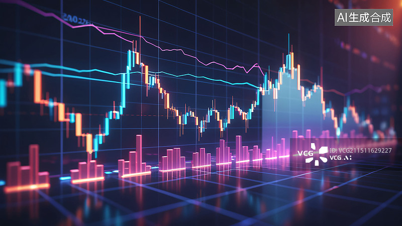 【AI数字艺术】股市走势图图片素材
