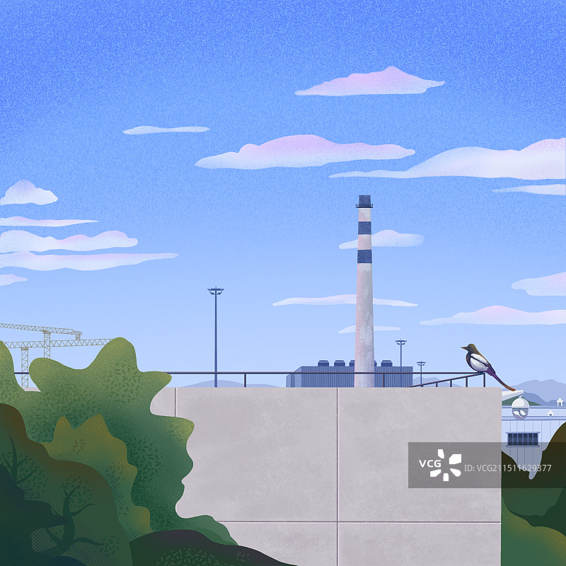 午后微风中的静谧天台图片素材