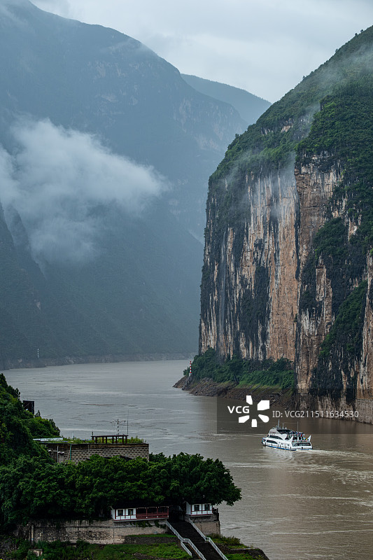 三峡瞿塘峡夔门景色图片素材