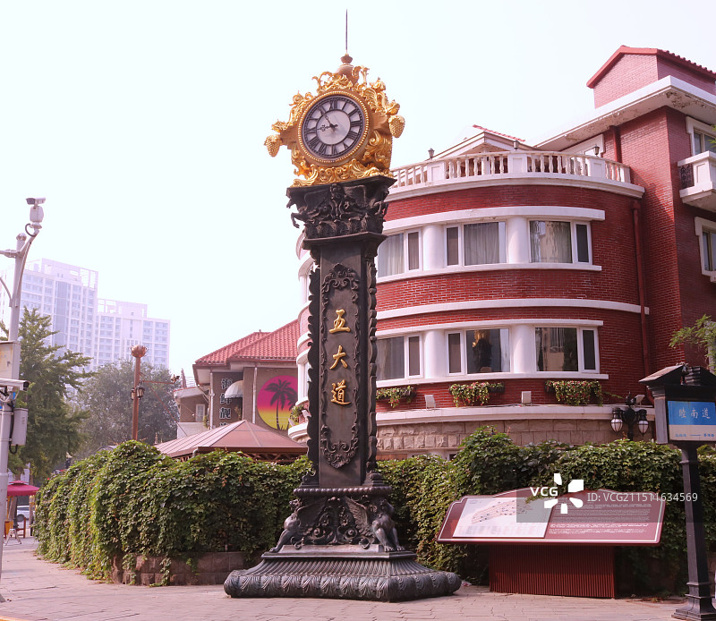 天津五大道地标钟图片素材