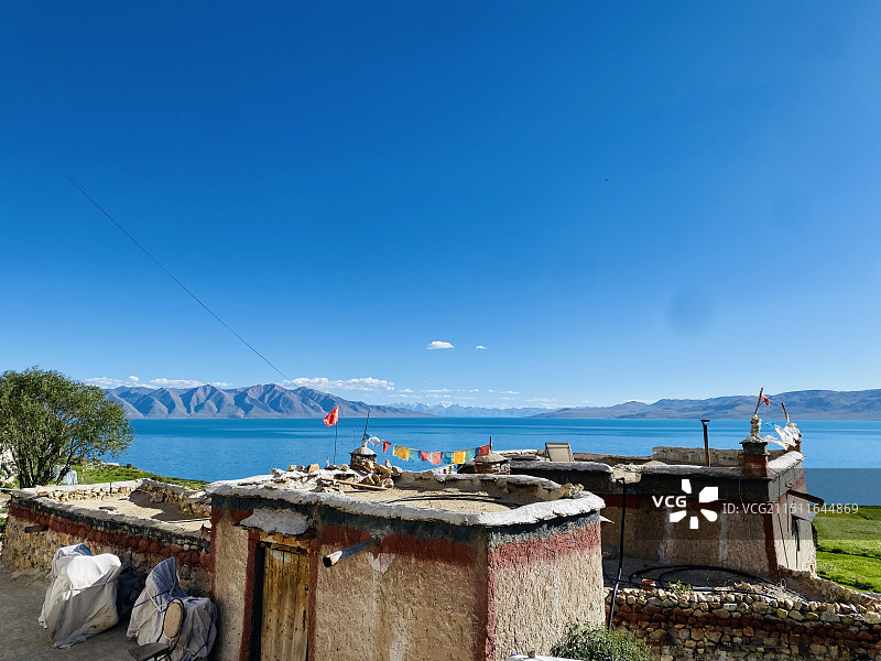 尼玛县文部南村，西藏特色石屋图片素材