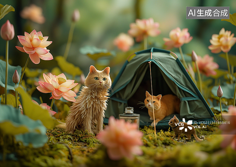 【AI数字艺术】3D户外帐篷露营图片图片素材