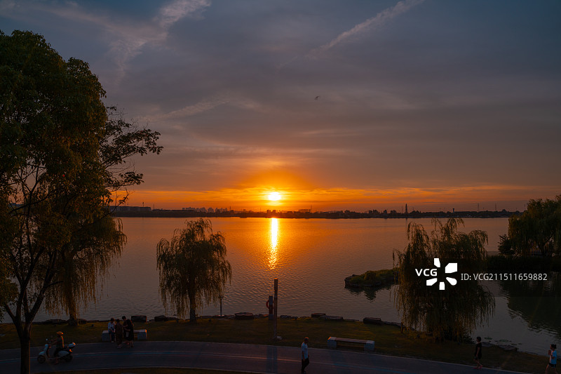 嘉兴湘家荡环湖景区图片素材