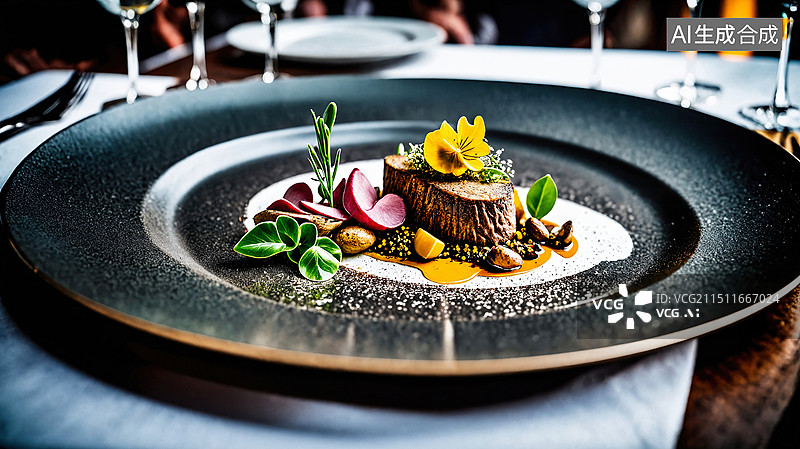【AI数字艺术】精致美食盛宴图片素材