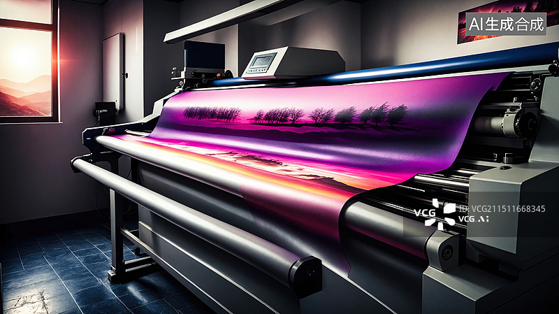 【AI数字艺术】专业打印机与印刷作品图片素材