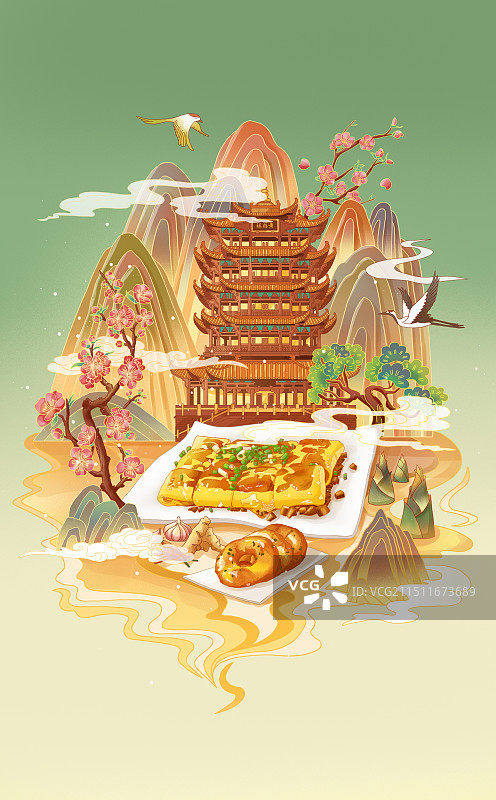 武汉三鲜豆皮图片素材