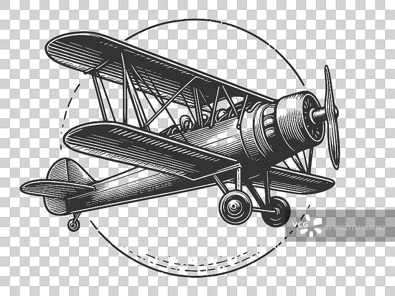 经典双翼飞机图片素材