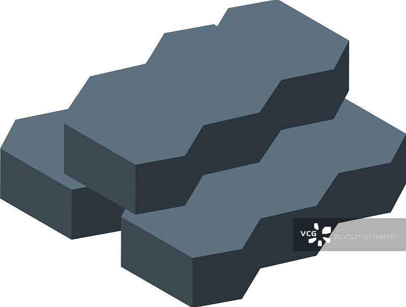 用于建造车道路径的混凝土铺路石图片素材