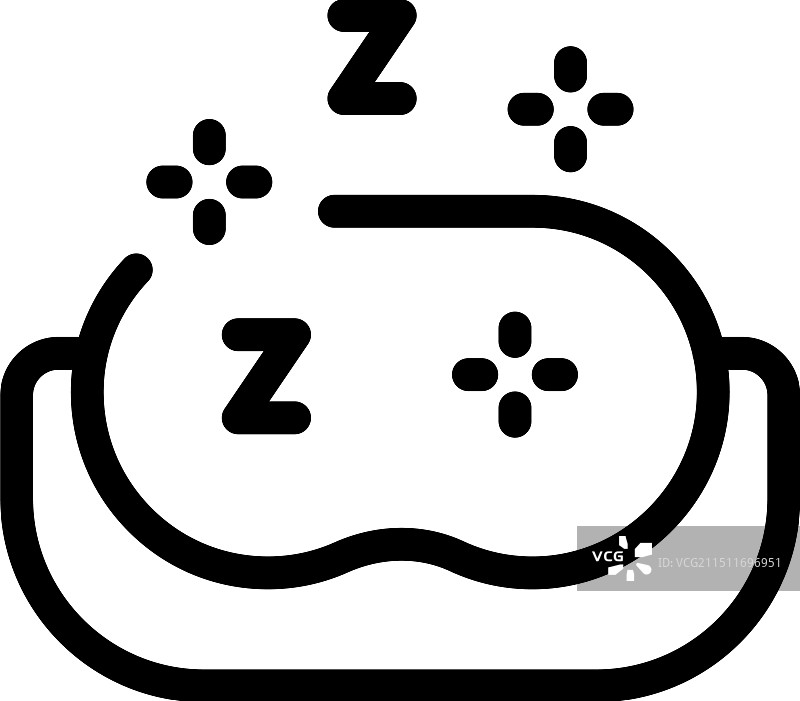 代表休息和睡眠的睡眠眼罩图标图片素材