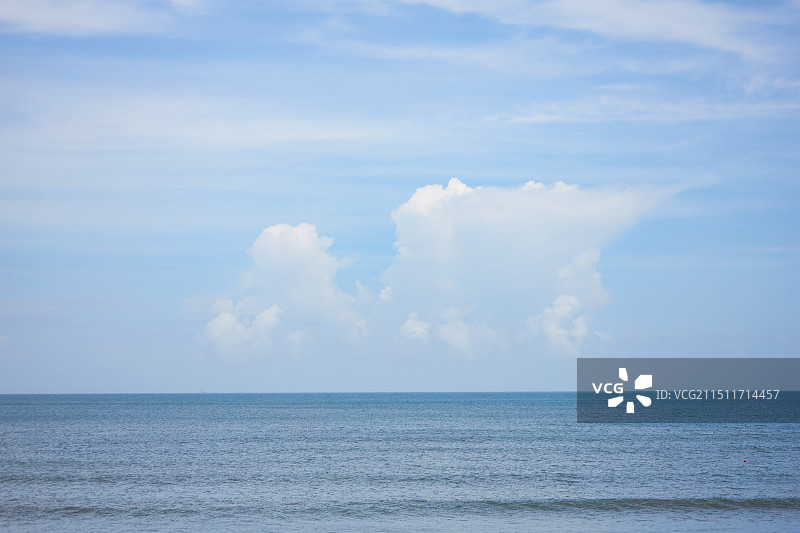 海平面 地平线 白云图片素材