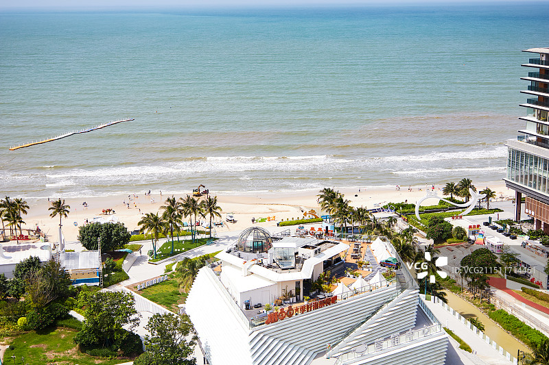 汕尾 保利 金町湾 海滩 度假 波浪图片素材