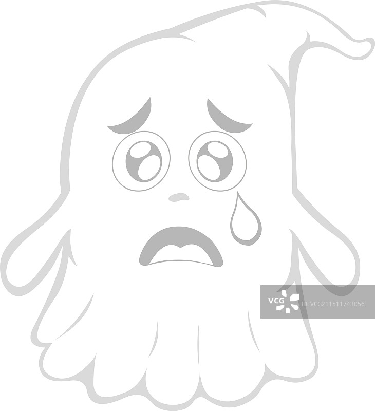 哭泣的卡通幽灵图片素材