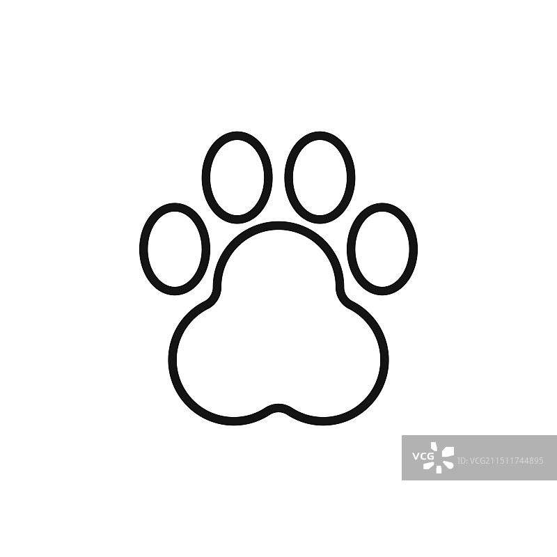 爪印图标标志轮廓图片素材