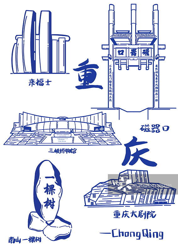 重庆地标建筑图片素材