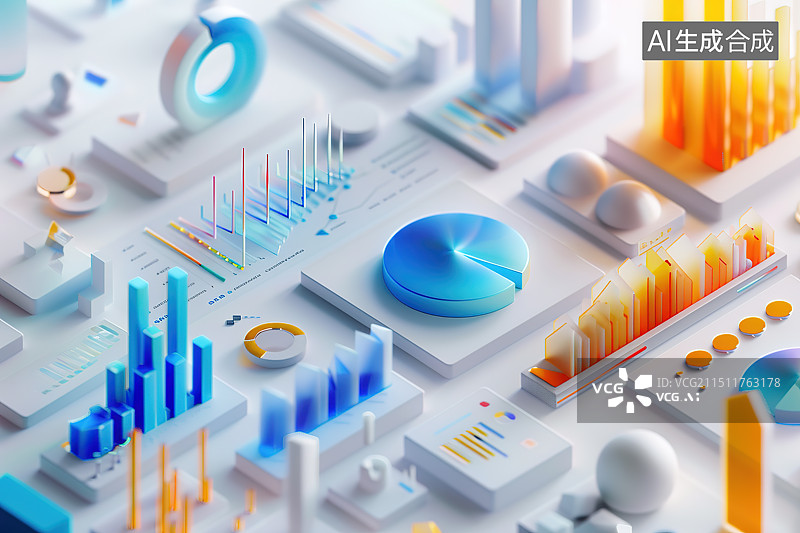【AI数字艺术】可视化数据科技分析场景图片素材