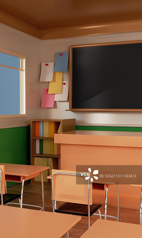 开学季感恩教师节教室D场景图片素材