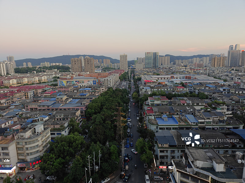 长沙城市街景鸟瞰图图片素材
