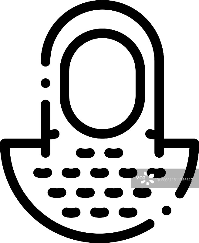 独立线性风格锁子甲图标图片素材