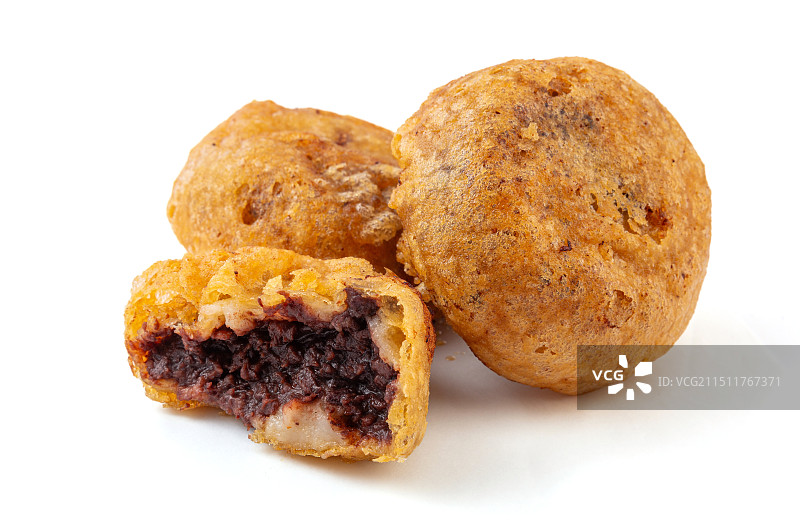 天津早餐小吃炸糕特写图片素材