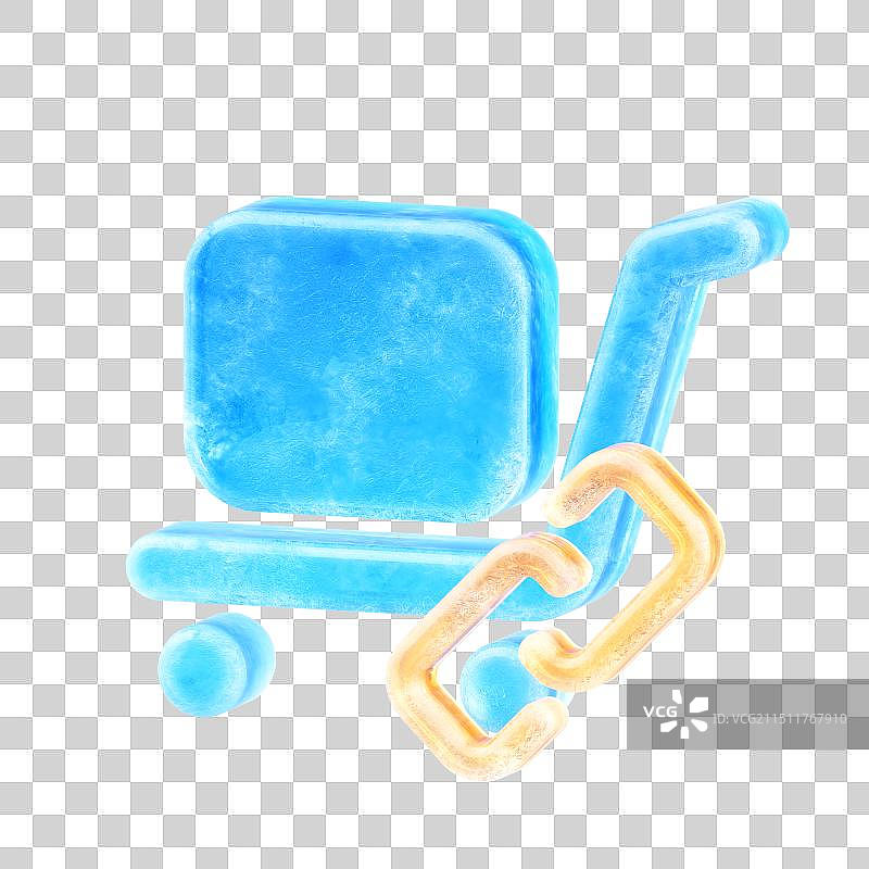 3D渲染的冰霜风格的图标图片素材