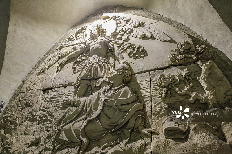 圣米歇尔山上圣米歇尔修道院里的圣米歇尔图片素材