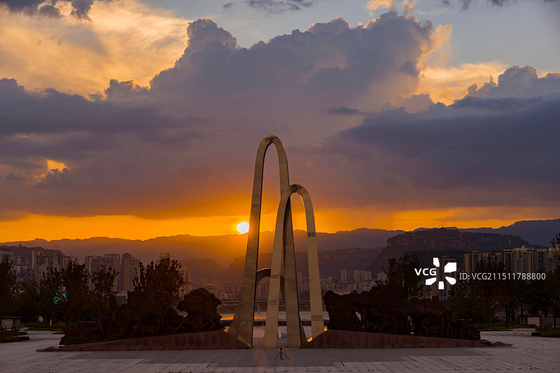 重庆万州三生文化园雕塑图片素材