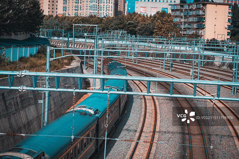 和谐系列电力机车HXd3D0410是国产化的新一代交流传动 客、货运机车。图片素材